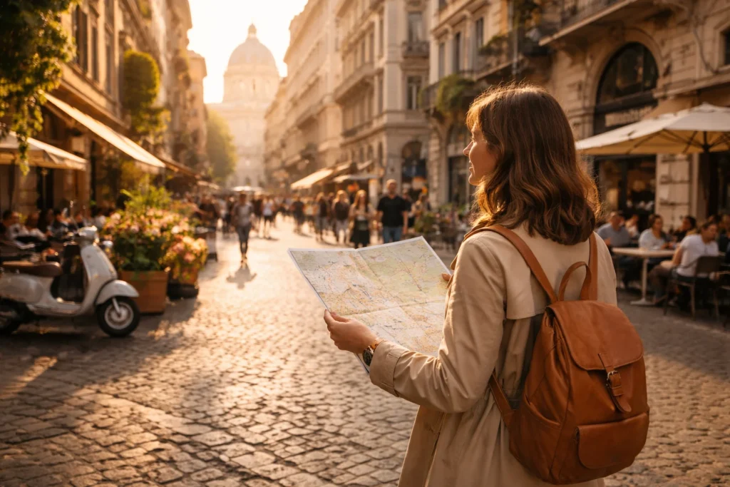 Finding your way around a foreign city alone.