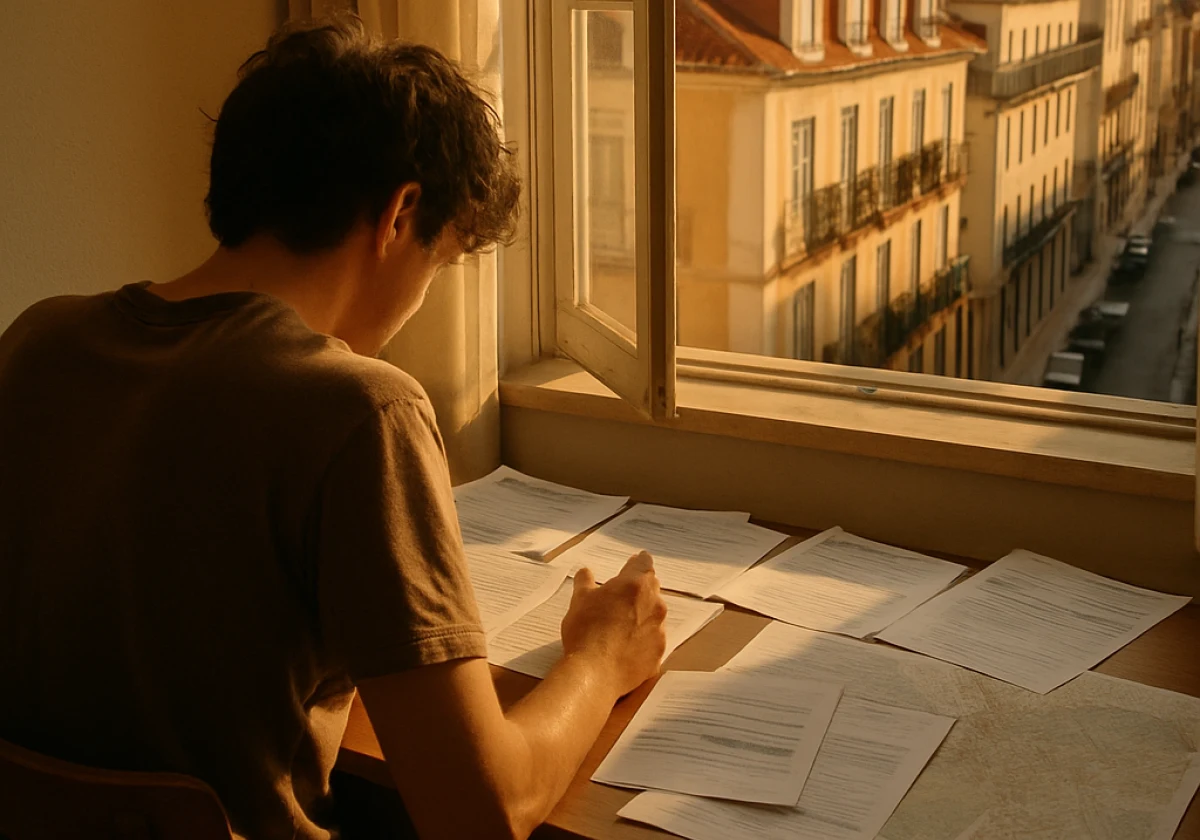 A person trying to find a new job at his new destination
